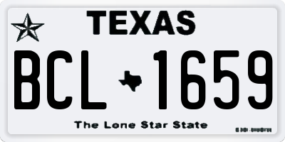 TX license plate BCL1659