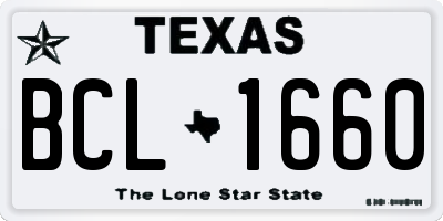 TX license plate BCL1660
