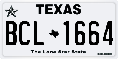 TX license plate BCL1664