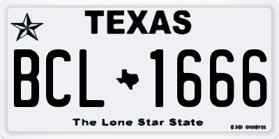 TX license plate BCL1666