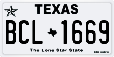 TX license plate BCL1669