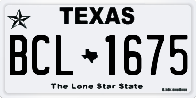 TX license plate BCL1675