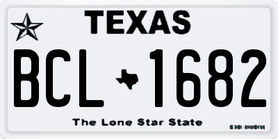 TX license plate BCL1682