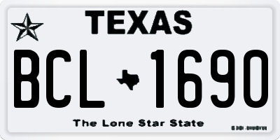 TX license plate BCL1690