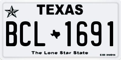 TX license plate BCL1691