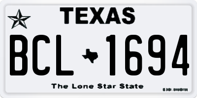 TX license plate BCL1694