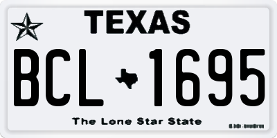 TX license plate BCL1695