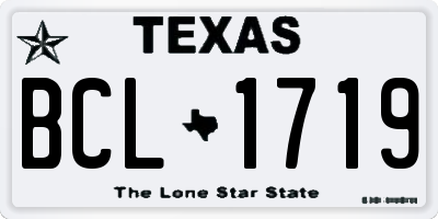 TX license plate BCL1719