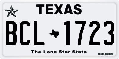 TX license plate BCL1723