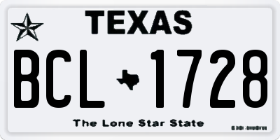 TX license plate BCL1728