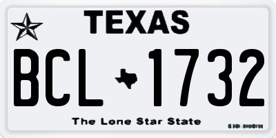 TX license plate BCL1732