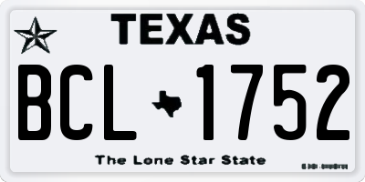 TX license plate BCL1752