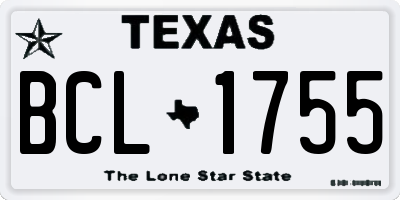 TX license plate BCL1755