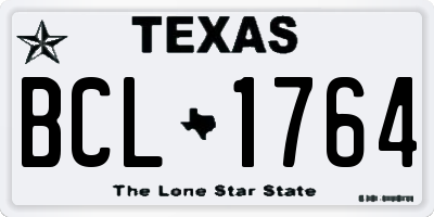 TX license plate BCL1764