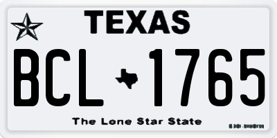 TX license plate BCL1765
