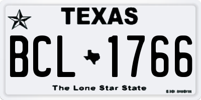 TX license plate BCL1766