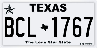 TX license plate BCL1767