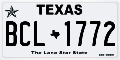 TX license plate BCL1772