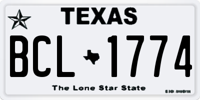 TX license plate BCL1774