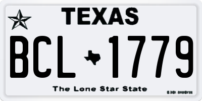 TX license plate BCL1779
