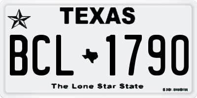 TX license plate BCL1790