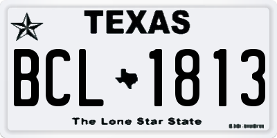 TX license plate BCL1813