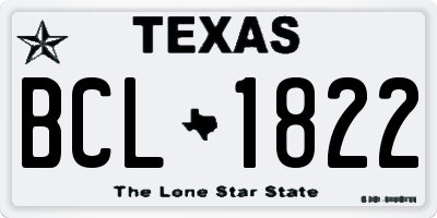 TX license plate BCL1822