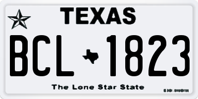 TX license plate BCL1823
