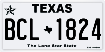 TX license plate BCL1824