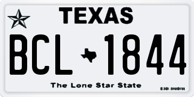 TX license plate BCL1844