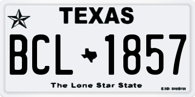 TX license plate BCL1857