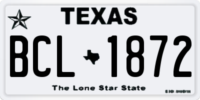 TX license plate BCL1872