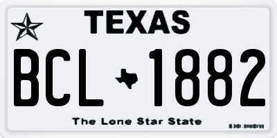 TX license plate BCL1882