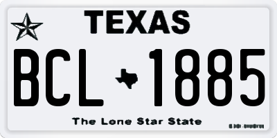 TX license plate BCL1885