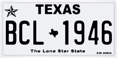 TX license plate BCL1946