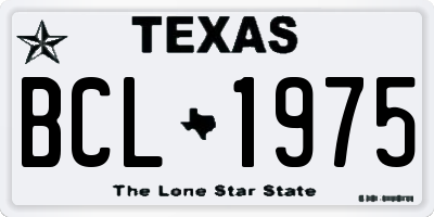TX license plate BCL1975
