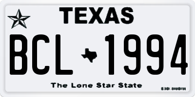 TX license plate BCL1994