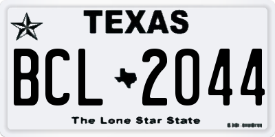 TX license plate BCL2044