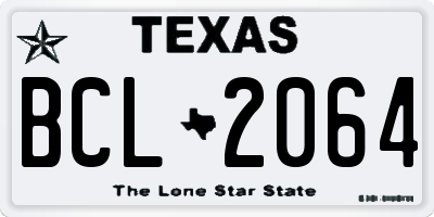 TX license plate BCL2064