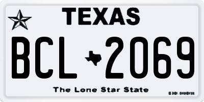 TX license plate BCL2069