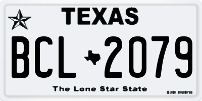 TX license plate BCL2079
