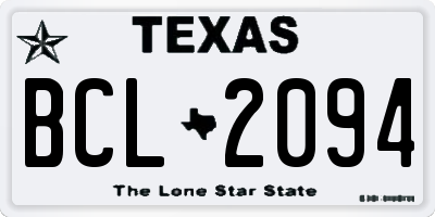TX license plate BCL2094
