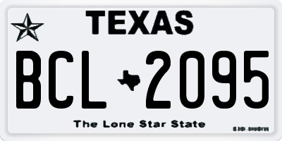 TX license plate BCL2095