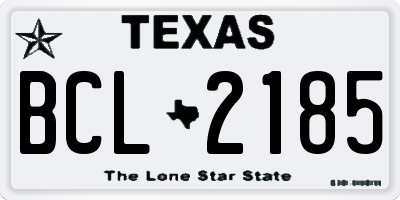 TX license plate BCL2185