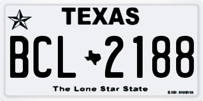 TX license plate BCL2188