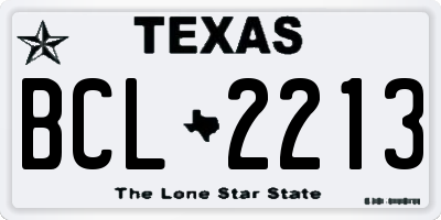 TX license plate BCL2213
