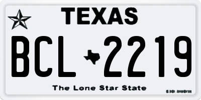 TX license plate BCL2219