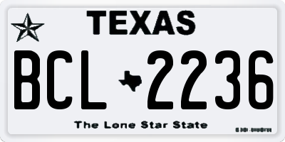 TX license plate BCL2236