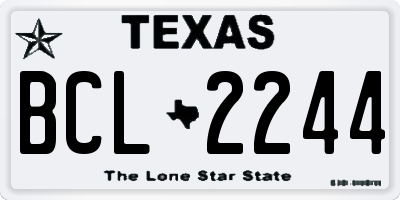 TX license plate BCL2244