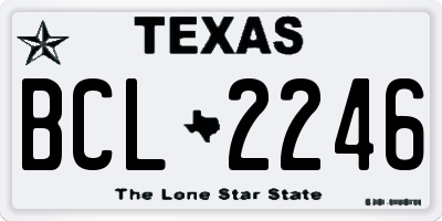 TX license plate BCL2246
